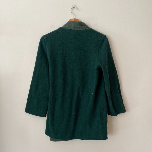 Topo Designs Wool Blend Global Wrap Sweater Green Women's Size Small - Picture 9 of 10